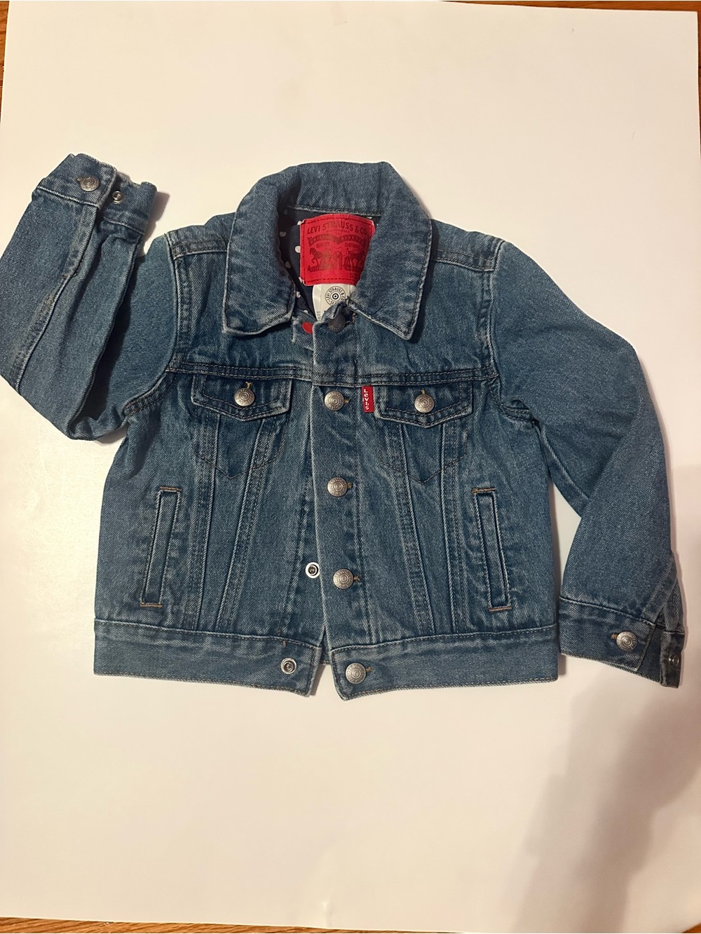 Levi's Kids Blue Denim Jacket with Red Tab Accent